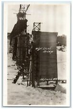 c1910's High Level Bridge Construction RPPC Photo Unposted Antique Postcard picture