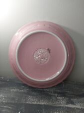 Longaberger Pottery Woven Traditions PINK Pie Plate EXCELLENT picture