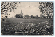 1914 View from a Far Country Church and School Denmark Posted Postcard picture