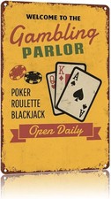 Gambling Parlor Vintage Aluminum Print Tin Metal Signs Home Décor 8x12 picture