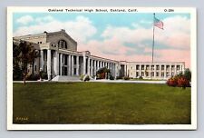 WB Postcard Oakland CA California Technical High School PNC picture