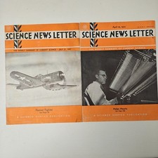 Vintage Science News Letter Lot 1945 WWII Fastest Fighter & 1953 Technology picture
