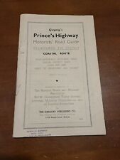 Vintage Gregory's Prince's Highway Motorists Guide 1930's Australian Road Map picture
