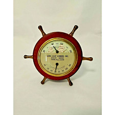 Vintage Long Leaf Lumber Inc weather barometer wooden picture