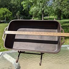 Vintage Unmarked Lodge rectangle cast iron large fish fryer picture