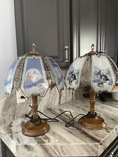Vintage OK Lightning Set Of 2 Touch Lamps, Native American His & Hers picture