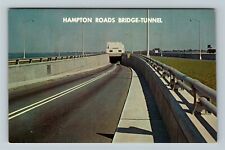Hampton VA-Virginia, Hampton Roads Bridge-Tunnel, Vintage Postcard picture