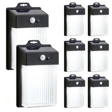 Rirool 8 Pack Solar Fence Lights, Outdoor Waterproof Motion Sensor Solar Wall picture