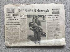 The Daily Telegraph Newspaper 8th September 1975 Turkey earthquake McKearney picture