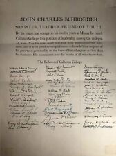 Yale University Calhoun College Fellows Signed Document 1954 George Bush Signed picture