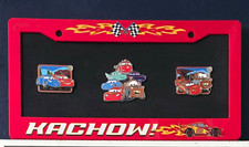 Disney Pixar Cars Lightning McQueen & Friends Pin Set on KACHOW Display Plate picture