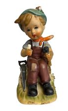 Erich Stauffer Porcelain Figurine Boy w/Hammer Sore Thumb 55/1557 Made In Japan picture