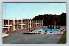 Hyannis MA-Massachusetts Americana Holiday Motel Pool Vintage Souvenir Postcard picture