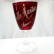 Savin Rock Ruby Cordial Glass Souvenir Della Martin 4.75