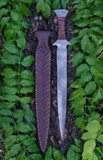 BEAUTIFUL CUSTOM HANDMADE 15 INCHES LONG IN HIGH CARBON STEEL HUNTING KNIFE picture