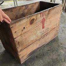 LARGE Vintage WOOD CRATE BOX Electric Storage Battery Co 28 x 14 x 18 Deep BIG picture
