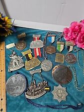 12 Vintage 1978 - 1980 German Walking Medals And Medallions Asstd Beautiful Set picture