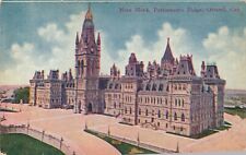 Main Block of Parliament Buildings in Ottawa, Canada antique unposted picture