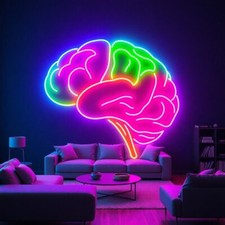 Human Brain neon sign, lamp decor for wall Human Brain, Human Brain (size 25") picture