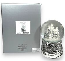 Reed & Barton North Pole Bound Christmas Musical Silver Snow Globe 867074 VIDEO picture