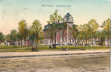 Court House-Coshocton, Ohio OH-antique 1910 posted German postcard picture