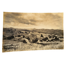 RPPC Topanga Highway Valley Side California Canyon Los Angeles Vtg Photo picture