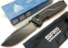 SRM 7228L-GB Large 10Cr15CoMoV Blade Ambi Axis Lock Pocket Knife G10 Tip Up EDC picture