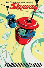 Skyway Buckets Retro Tomorrowland See Disneyland From Air Poster Disney Print picture