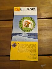 Vintage 1965 Illinois Official Highway Map Travel Brochure picture