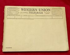 Vintage Western Union Telegram Pad #1206 Loads Of Separate Blank Pages Rare Find picture