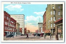 c1930's Main Street Cars Dugs Store Niagara Falls New York NY Vintage Postcard picture