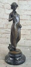 Victorian Lady Sculpture Elegant Art Nouveau Bronze Statue Hot Cast Decor Figure picture