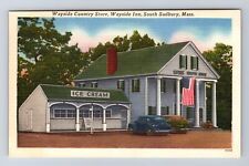 South Sudbury MA-Massachusetts, Wayside Country Store, Inn, Vintage Postcard picture