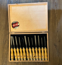 Vintage FREUD SPAIN CS-112 WOODWORKING CHISEL SET 12 PCS Fine Sculpting Tools picture