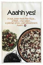 Vintage 1981 Pizza Hut Poster 30”x20” Pan Advertisement Aaahh Yes Refreshment picture
