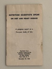 1960 Nutrition Scientists Speak on Diet and Heart Disease National Dairy Council picture
