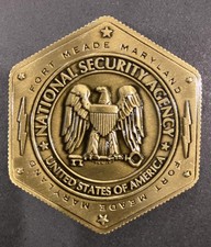 Original National Security Agency Coin, NSA Lightning Bolts, Brand New picture