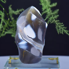 0.66LB Natural Grey Agate torch polished quartz crystal Specimen Healing picture
