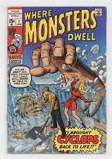 Where Monsters Dwell #1 GD/VG 3.0 1970 picture