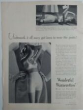 1955 women's wonderful Warnerettes girdle bra made by Warners vintage fashion ad picture
