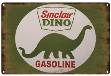 Sinclair Dino Gasoline Vintage Novelty Metal Sign 8