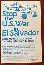 1982 Original Anti-War Poster, March 27 Rally Stop US War in El Salvador picture