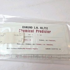 NEW Edmund S.N. 40,752 Chemical Predictor Vintage Reaction calculator slide rule picture