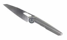 NOC Folding Knife Gray Titanium Handle M390 Plain Edge Satin Finish MT10-GY picture