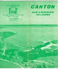 Canton Lake Dam Reservoir Brochure Map Oklahoma Corp Engineers 1969 Vintage picture