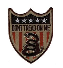 Gadsden Don't Tread On Me Usa Snake Shield Flag Us Hook Patch (P385)  picture