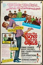 WHEN THE BOYS MEET THE GIRLS  Original 1965 ONE SHEET MOVIE POSTER 27 x 41 n1 picture