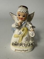 Napco Girl Angel Figurine January Birthday A1361 Japan Vintage picture