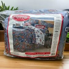 Vintage CocaCola Full Complete Bedding Set  “Ice Cold Coca Cola” Never Used picture
