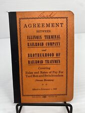 1949 Illinois Terminal Railroad Co. & Brotherhood Rrd Trainmen Steam Agreement picture